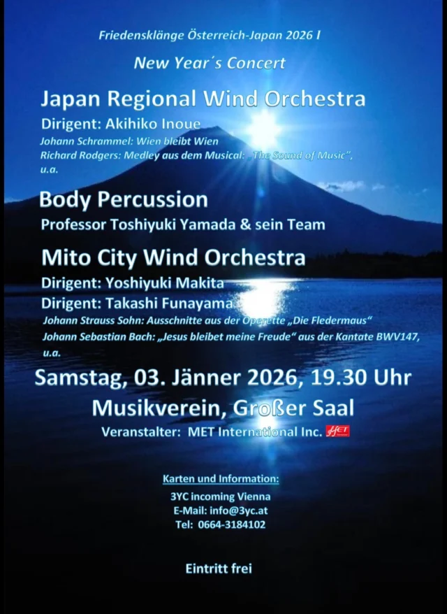 Body Percussion

いよいよウィーンの楽友協会で発表する日も近くなってきました！

写真は、ウィーンで発表されているチラシです(カッコイイ✨)。

なんと!!チケットも完売!!しているそうです。

伝統あるホールで250年以上張り替えられていない舞台の床のお話、またここで出来ることの意味やどういった理由で色々な事が制限されているのかなど、聞くことのできないお話を聞くことが出来、本当に良い機会を与えていただきました。

生徒さんの保護者の方からも

「先生すごいです!!」

「えー！あの舞台に立たれるのですか？！」

「頑張ってください‼」

などたくさんの温かいお声を掛けていただきました。

少し心配しているのが…

せっかくウィーンまで行けるのに楽しめるのかな？ということです。

緊張で観光をしても上の空になりそう…ザッハトルテも食べたいですが、味を感じられるのでしょうか💦

でもそれも思い出として楽しんで色々感じてきたいと思います✨

私が今こうしてお教室を開いていなかったら…生徒さんがいなかったら…すべてが揃わないと味わうことのできない機会なので感謝して頑張ってきます！

ありがとうございます。
#ピアノ教室
#リトミック教室
#目黒区
#渋谷区
#港区
#世田谷区
#中目黒
#南平台
#代官山
#青葉台
#元幼稚園教諭
#幼児
#習い事
#小学生
#音楽って楽しい
#bodypercussion